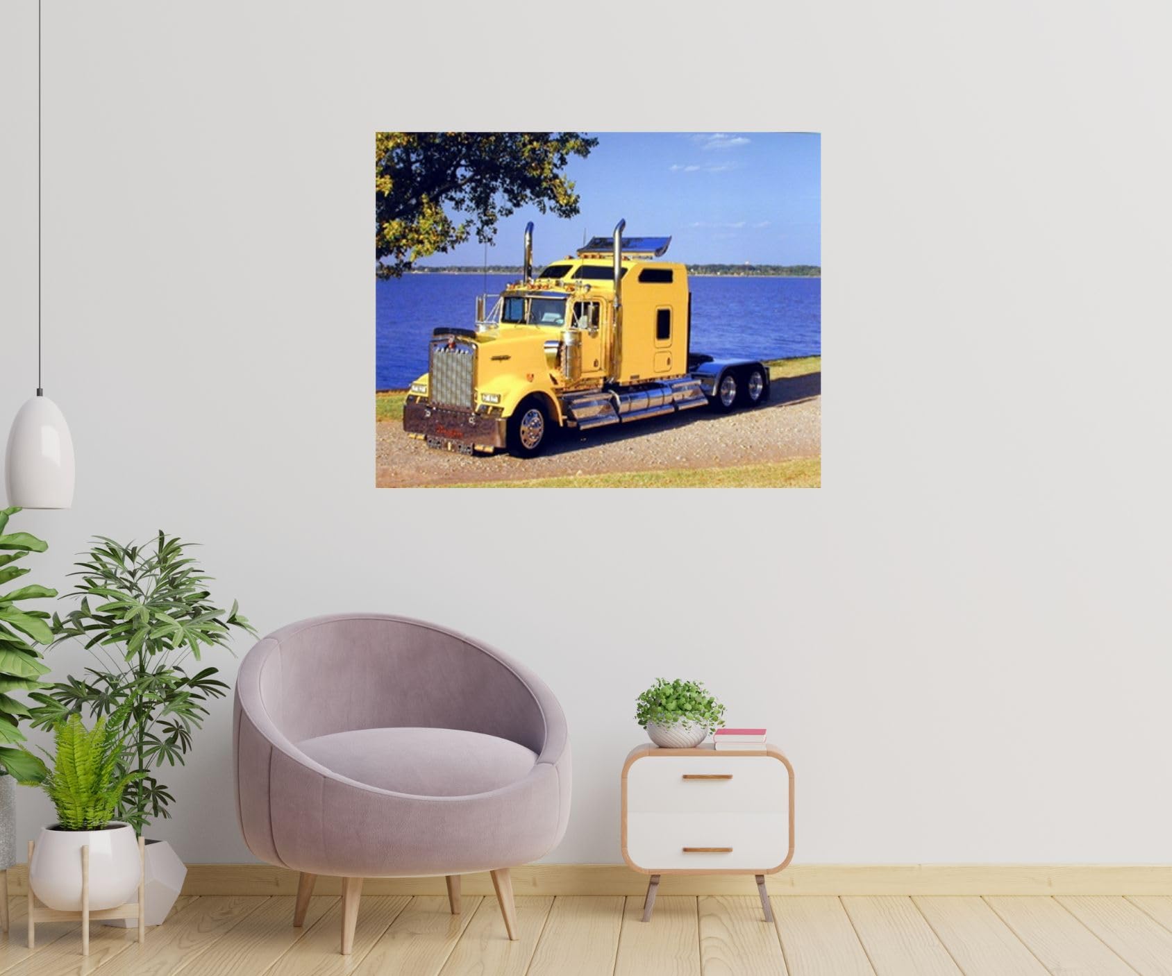 Amazon.com: Impact Posters Gallery Yellow Kenworth Semi Big Rig